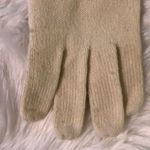 Ladies Vintage Knit Gloves Faux Leather Palms Photo 6