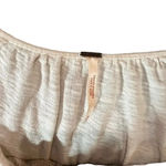 Free People  Ivory 3/4 Balloon Sleeve Boho Embroidered Grommet‎ Blouse - Medium Photo 2