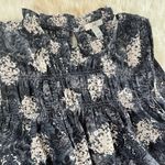 Joie  Baltic Floral Print Ruffle High Neck Satin Sleeveless Blouse Photo 5