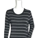 Lou & grey Dress Womens Small Gray White Striped Long Sleeve Signature Soft Photo 3
