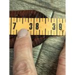 BKE Brown Floral Silver Tone Overlay Tooled Leather Belt Size M Y2K 2000 Photo 5