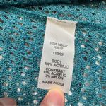 Chanel C by Bloomingdales Women's Sleeveless Cardigan Vest S SM Small Teal Multicolor Photo 6