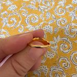 Vintage New Avon Ring Antique Treasured Memories Blue Stone 5 Gold Tone Photo 2