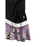 SOFIBELLA Black Ruffle Multicolor Paisley Tennis Pickleball Skort Size Large Photo 8