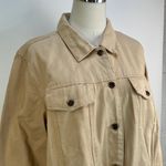 Jessica London  Khaki Denim Trucker Jacket Cotton Photo 1