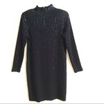 Dana Buchman Dana Buckman long sleeve turtleneck wool sequin sweater dress M Photo 3
