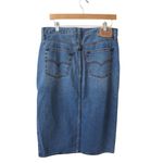 Levi's  Blue Denim Skirt Sz 30 High Rise Photo 1