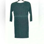 Forever 21 Emerald Green Long Sleeved Sparkly Mini Dress Medium Holiday Party Photo 3