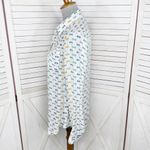 Zac & Rachel Sunglasses Button Up Shirt Blouse White Multi Small Long Sleeve Photo 1