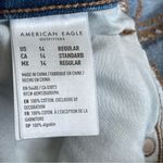 American Eagle  Tom Girl Women’s Jeans Size 14 Cotton
High Rise Button Fly Blue Photo 7