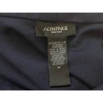 Alyn Paige  Navy Blue Stretch Classic Sheath Dress With Rose Detail Preppy Sz M‎ Photo 3