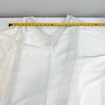 Hummingbird  Open-Front Cardigan Shawl with a Lace Lattice Trim White Photo 6