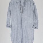 CP Shades  Blue White Straiped Tunic Button Down Photo 1
