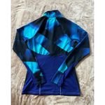 Athleta  Women's Running Half Zip Top Blue Colorblock Zip Pocket‎ Jacket Sz Small Photo 6