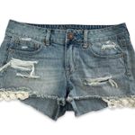 American Eagle  Distressed Denim Shorts with Lace pocket details  8 Photo 5