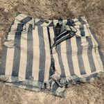 Striped Jean Shorts Multi Photo 0