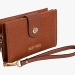Ellen Tracy nwt Saffiano Zip Around Indexer Wallet wristlet in cognac Photo 0