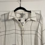 H&M White and Black Button Down Blouse NWT Photo 1