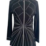 Berek Size Medium Zip Up Embellished Top Long Sleeve Shirt Sweater Jacket Photo 0