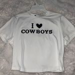 I heart cowboy White Tee Size L Photo 0