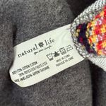 Natural Life Women’s Knit Trim Sweatshirt Grey Red Embroidery Size Small Medium Photo 12