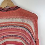 Soft Surroundings Striped Knit Cardigan Medium Multicolor Open Front Sweater Photo 3