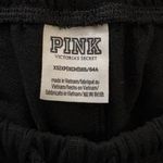 VS Pink Athletic Pants Joggers Woman's XS Black White Spellout Lightweight Photo 7