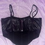 Tic Toc leather Black Corset Top Photo 1
