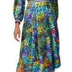 Hunter Bell  Multicolored Leopard Printed 100% Silk Leoparf Casper Dress size 10 Photo 0