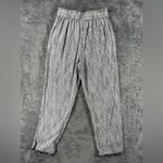 Aerie  High Rise Pinstripe Fringe Lounge Pants Black White Beach Flowy Breathable Photo 2