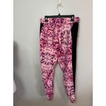 Champion ‎ Women's L Floral Print Jogger Pants Black Trim Drawstring Waist Comfy Photo 1