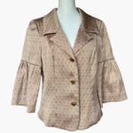 Dana Buchman Diva‎ by  Gold and Peach Jacquard Jacket Sz S Photo 0