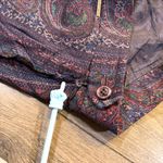 Vintage Geiger Made In Austria Dark Paisley Print Wool Skirt Size 36 Small Blue Photo 11