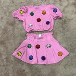 Queen of Sparkles 3D Smiley Set Skort and Top Pink Photo 2