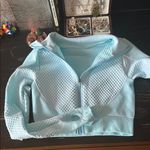 Light Blue Crop Workout Jacket Photo 4
