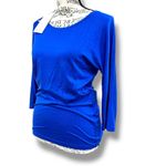 NWT Max Mara Size S Circe Blue Jersey Tee Top Ret$325 Italy Classic Minimal Photo 2