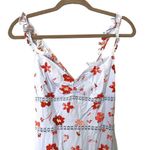 ZARA  Floral Open Back‎ Linen Blend Midi Dress Sz Small Photo 3