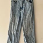 ZARA Baggy Straight Leg Light Wash Jeans High Waisted Photo 1