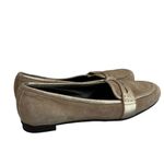 Attilio Giusti Leombruni AGL Taupe Suede Penny Loafers Flats Size 37 6.5 US Tan Photo 7