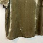 Vince Velvet Tee in Ragweed (Green/Grey) Silk Blend Short Sleeve Size Medium Photo 5