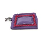 New Beaded Dog Pawsome Mom Wrist Companion Coin Bag Wallet Clutch Key Chain Purple Photo 3