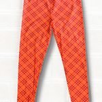 LuLaRoe Womens TC Red Pink White Plaid Leggings Loungewear Comfy Leisurewear Photo 0