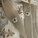 Liz Claiborne Collection Beige Floral Silk Blouse Shirt Set Womens Size Large Tan Photo 11