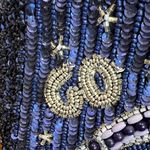From India To You | Navy Beaded “Go Team” Shoulder Bag Blue Photo 8