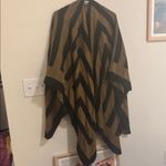 Anthropologie  Silence + Noise Black and Brown Knit Poncho Photo 5