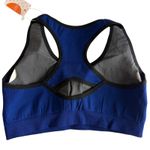 Sports Bra Racerback Padded Workout Fitness Gym Activewear Bra 2XL Soft Blue Size XXL Photo 2