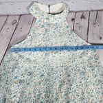 Judith March Floral Lace Trim Halter Romper Shorts Blue White M Photo 6