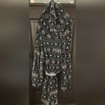 PINK - Victoria's Secret Victoria's Secret PINK Black White Red Green Holiday Dog Reversible Robe XS/S Photo 5