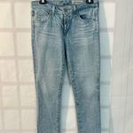 AG Adriano Goldschmied Blue The Prima Crop Cigarette Leg Light Wash Jeans Sz 27 Photo 1