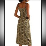 Solid & Striped Snake Print Knit Tie Wrap Dress YELLOW/BLACK Size S NEW Photo 3